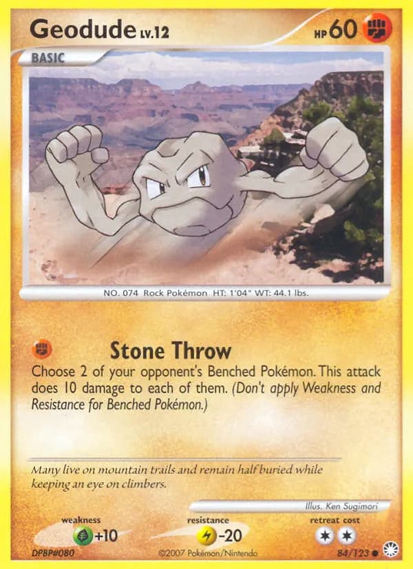 Geodude — Mysterious Treasures 84 Pokémon card