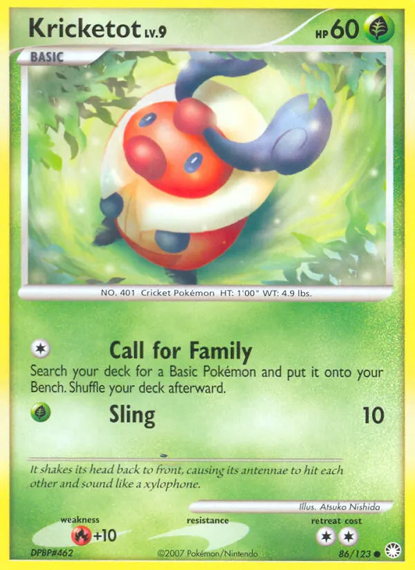 Kricketot — Mysterious Treasures 86 Pokémon card