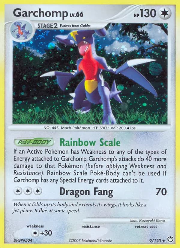 Garchomp — Mysterious Treasures 9 Pokémon card