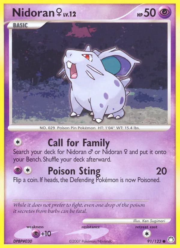 Nidoran ♀ — Mysterious Treasures 91 Pokémon card