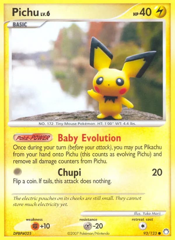 Pichu — Mysterious Treasures 93 Pokémon card