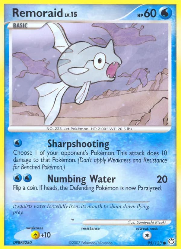 Remoraid — Mysterious Treasures 95 Pokémon card