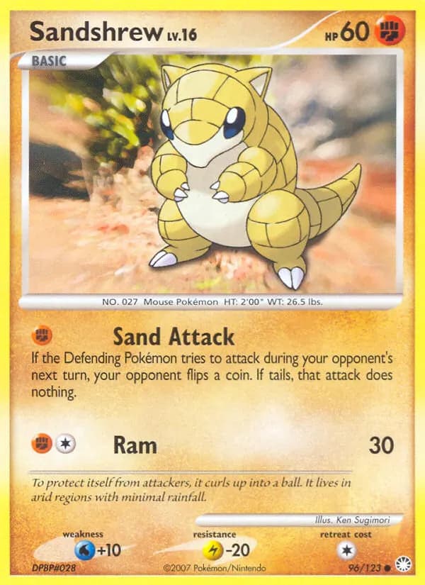 Sandshrew — Mysterious Treasures 96 Pokémon card