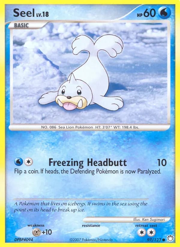 Seel — Mysterious Treasures 97 Pokémon card