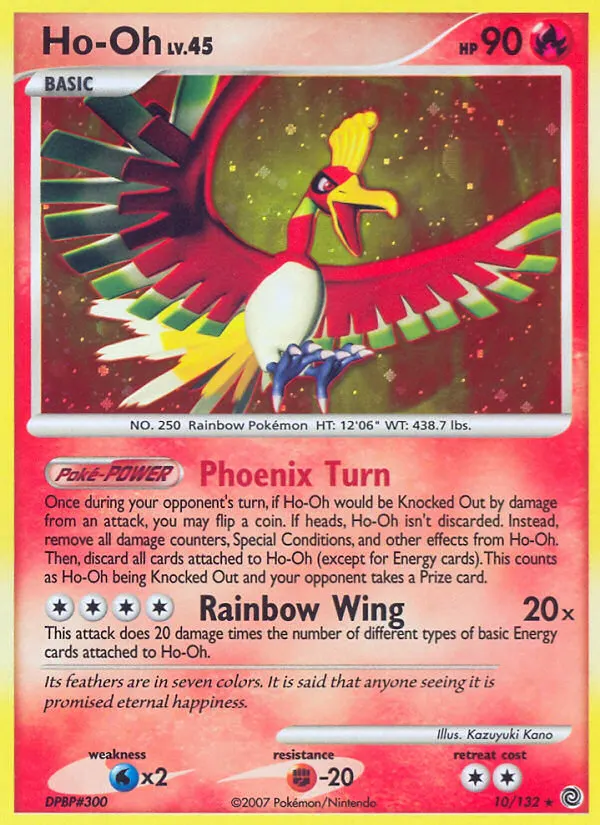 Ho-Oh — Secret Wonders 10 Pokémon card