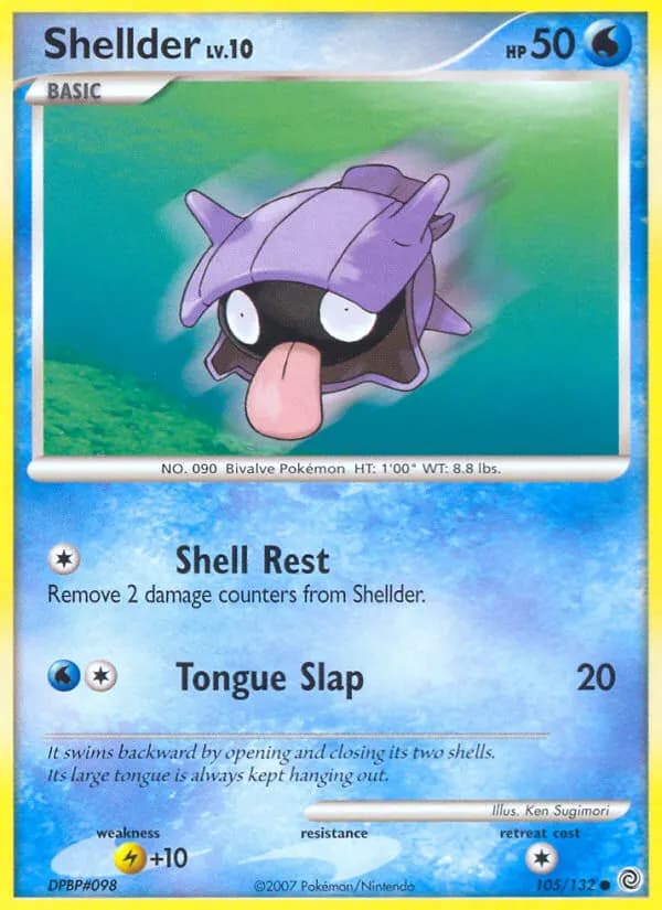 Shellder — Secret Wonders 105 Pokémon card