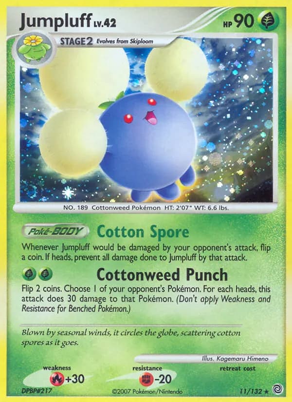 Jumpluff — Secret Wonders 11 Pokémon card
