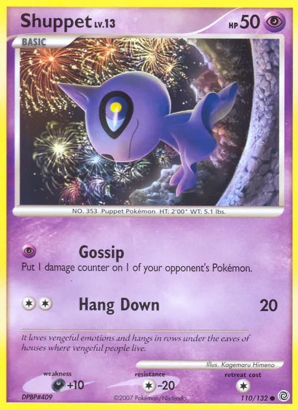 Shuppet — Secret Wonders 110 Pokémon card