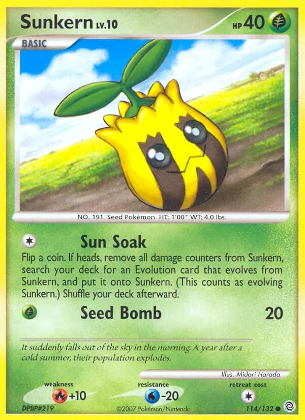 Sunkern — Secret Wonders 114 Pokémon card