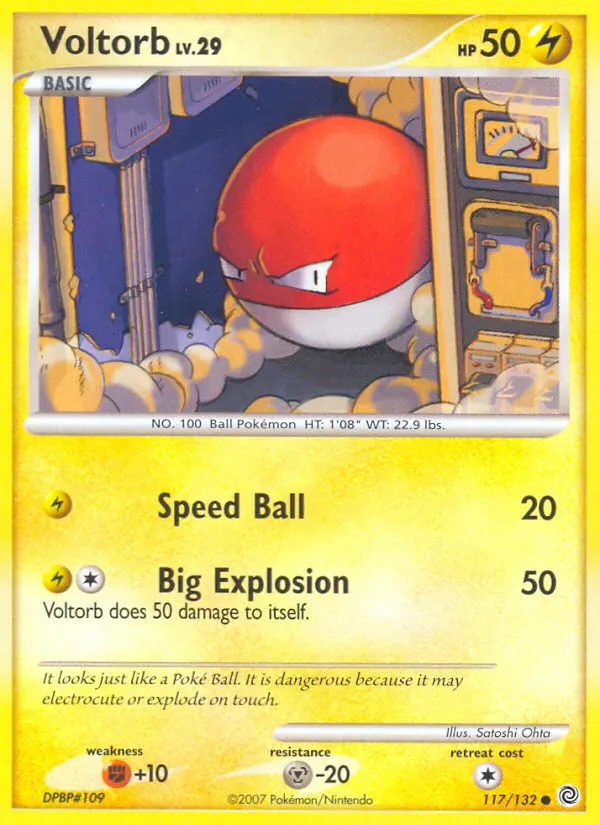 Voltorb — Secret Wonders 117 Pokémon card