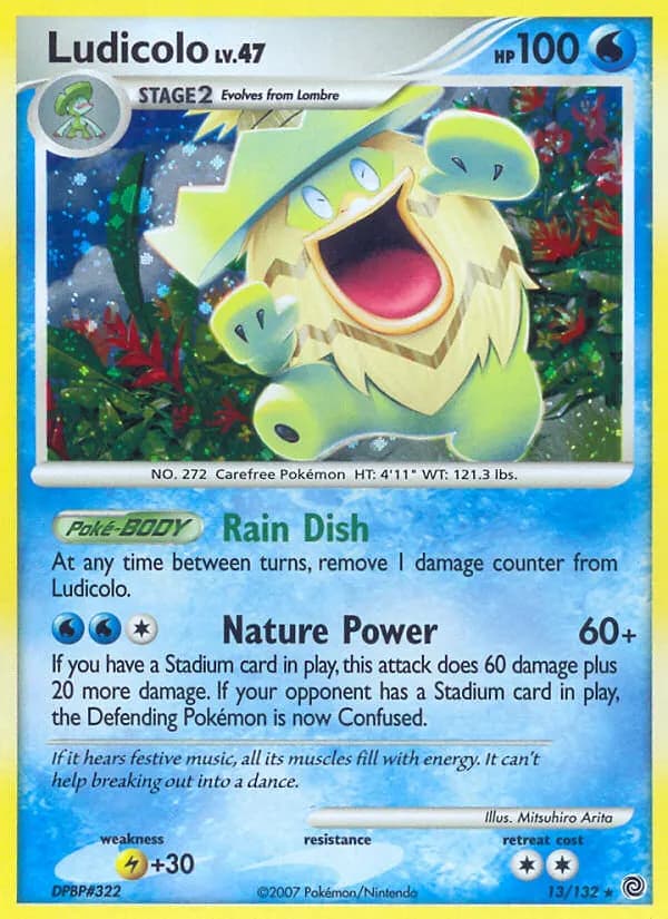 Ludicolo — Secret Wonders 13 Pokémon card