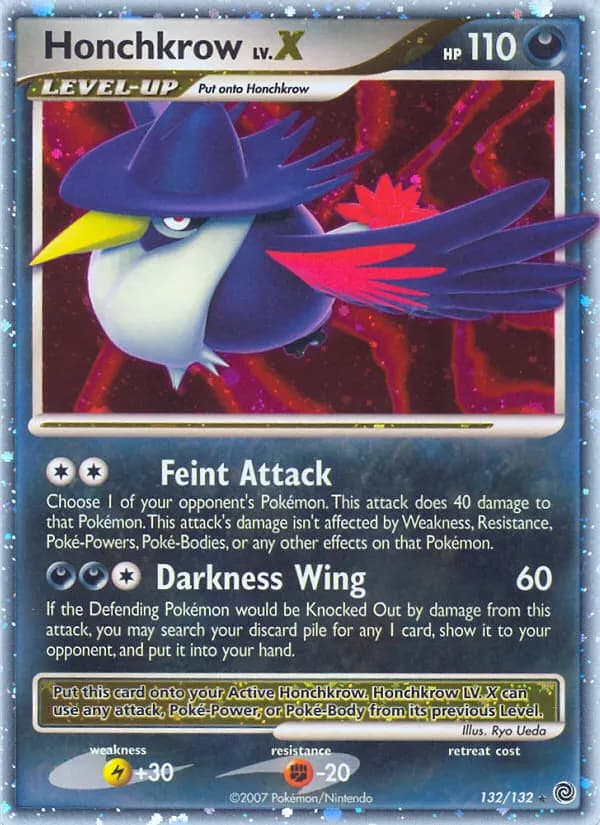 Honchkrow LV.X — Secret Wonders 132 Pokémon card