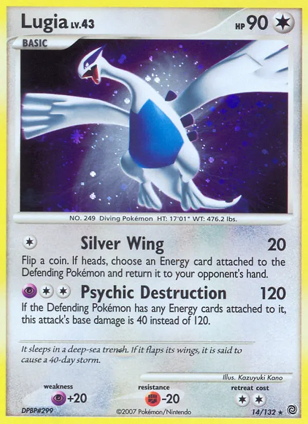 Lugia — Secret Wonders 14 Pokémon card
