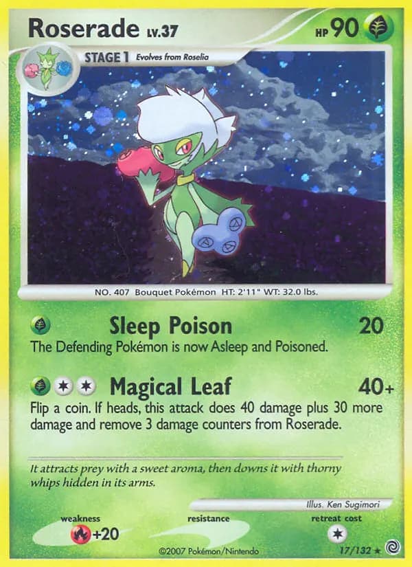 Roserade — Secret Wonders 17 Pokémon card