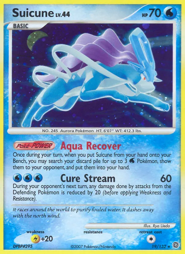 Suicune — Rätselhafte Wunder 19 German Pokémon card