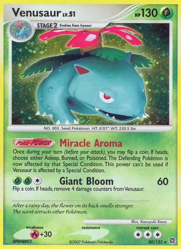 Venusaur — Secret Wonders 20 Pokémon card