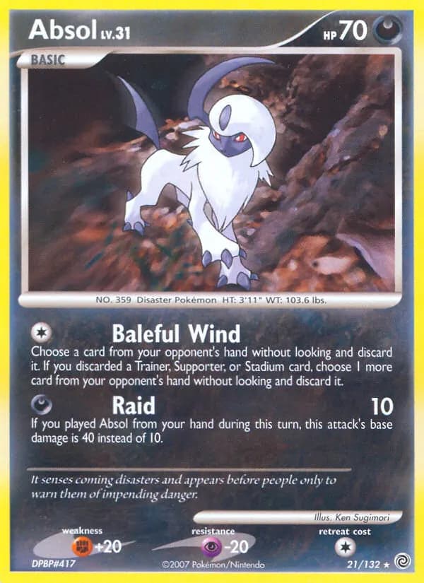 Absol — Secret Wonders 21 Pokémon card