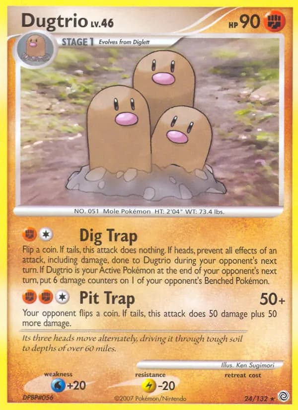 Dugtrio — Secret Wonders 24 Pokémon card