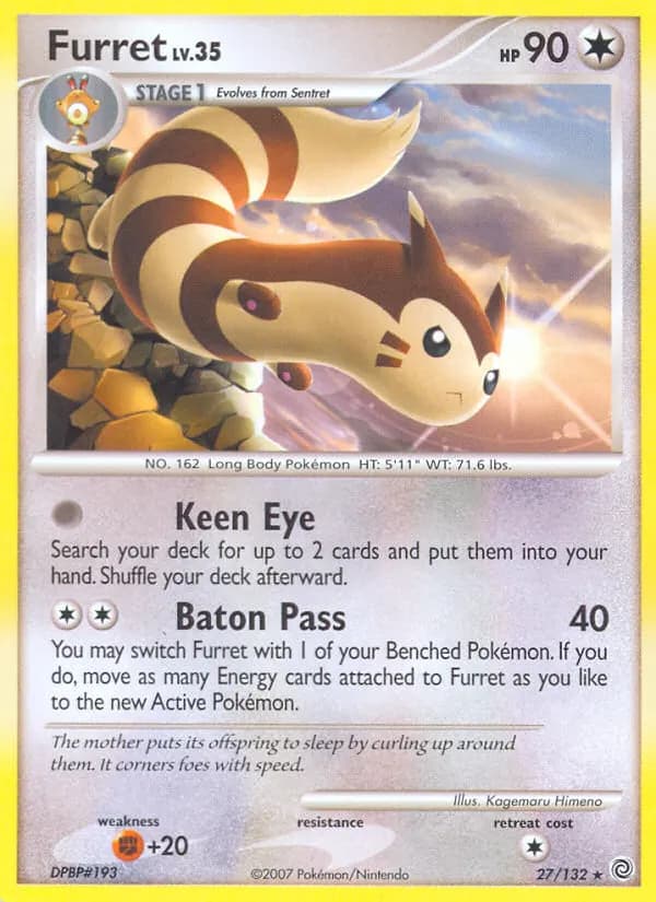 Furret — Secret Wonders 27 Pokémon card