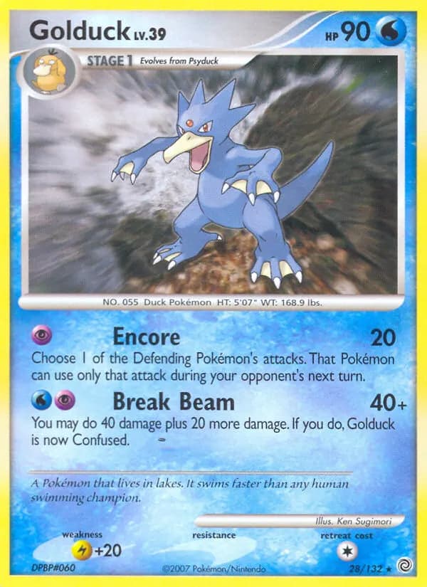 Golduck — Secret Wonders 28 Pokémon card