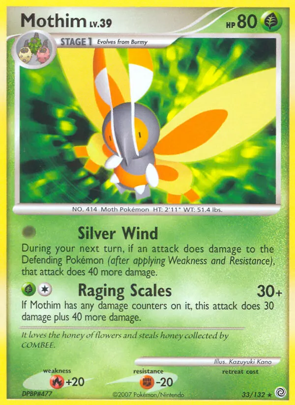 Mothim — Secret Wonders 33 Pokémon card