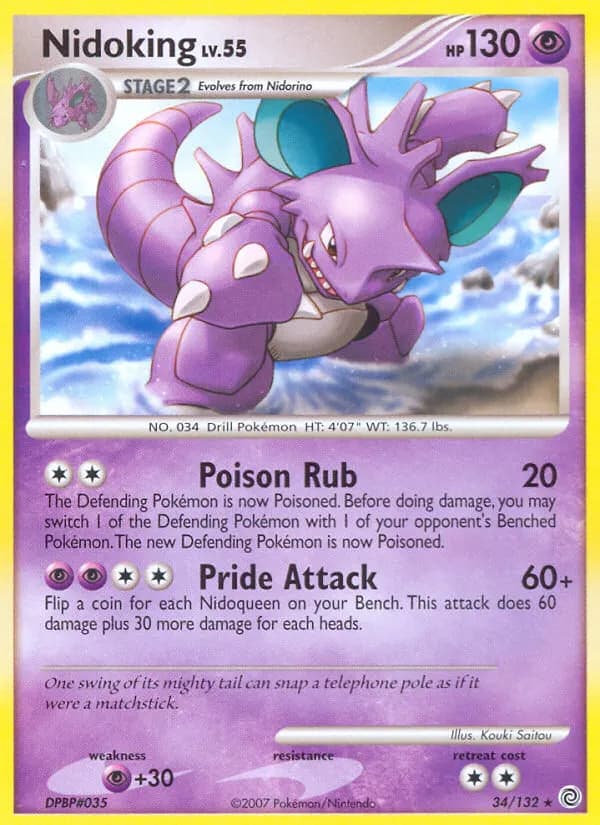 Nidoking — Secret Wonders 34 Pokémon card