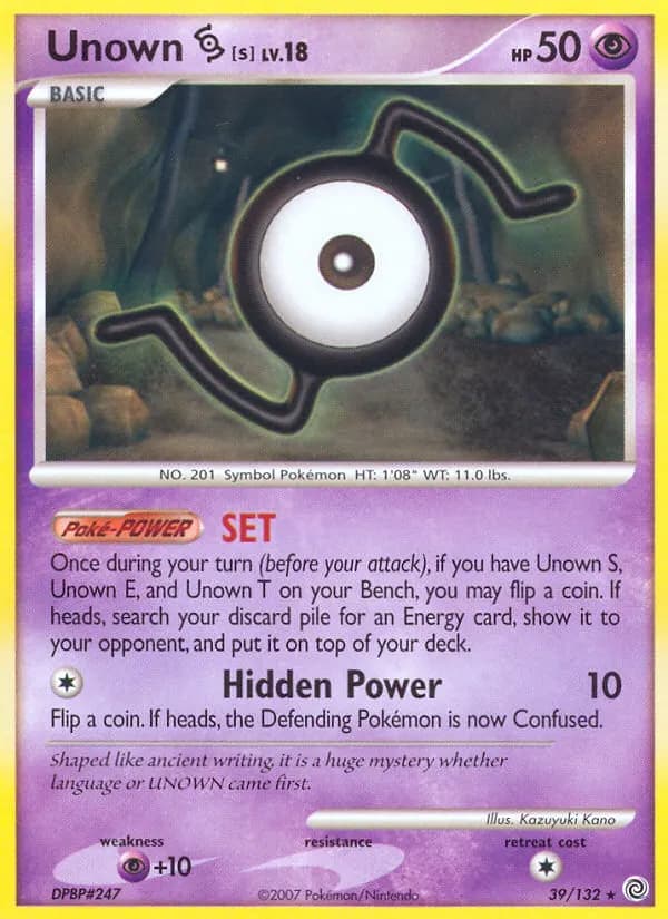 Unown [S] — Secret Wonders 39 Pokémon card
