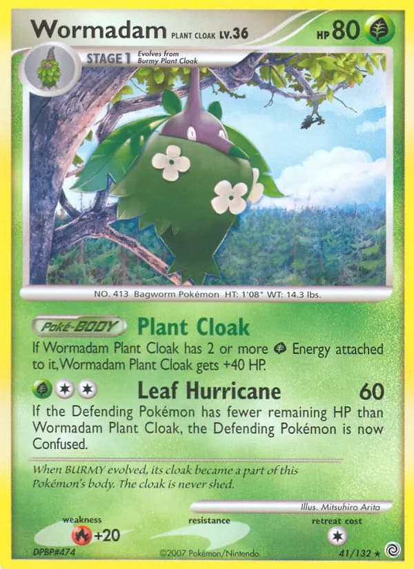 Wormadam Plant Cloak — Secret Wonders 41 Pokémon card