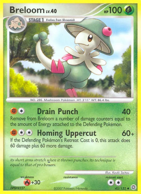 Breloom — Secret Wonders 45 Pokémon card