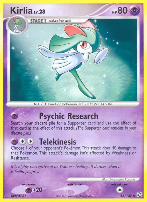 Kirlia — Rätselhafte Wunder 53 German Pokémon card