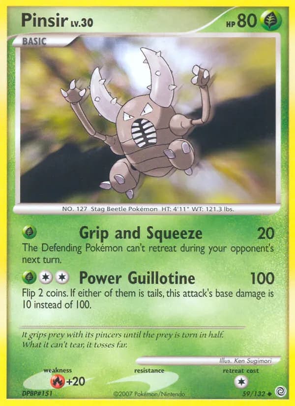Pinsir — Rätselhafte Wunder 59 German Pokémon card