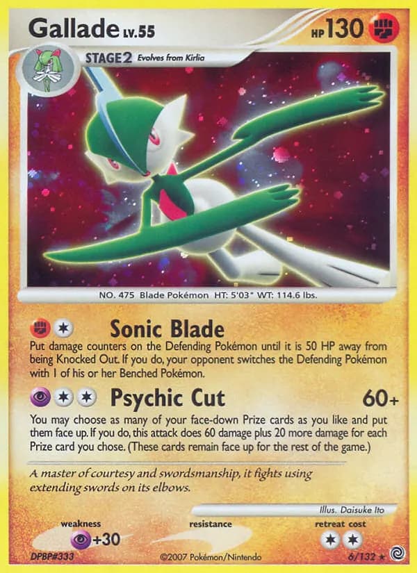 Gallade — Secret Wonders 6 Pokémon card