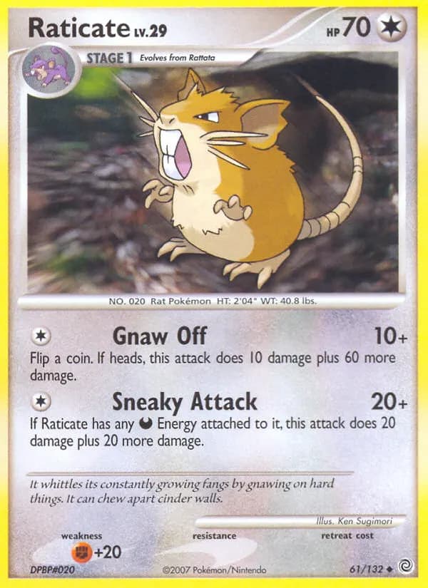 Raticate — Secret Wonders 61 Pokémon card