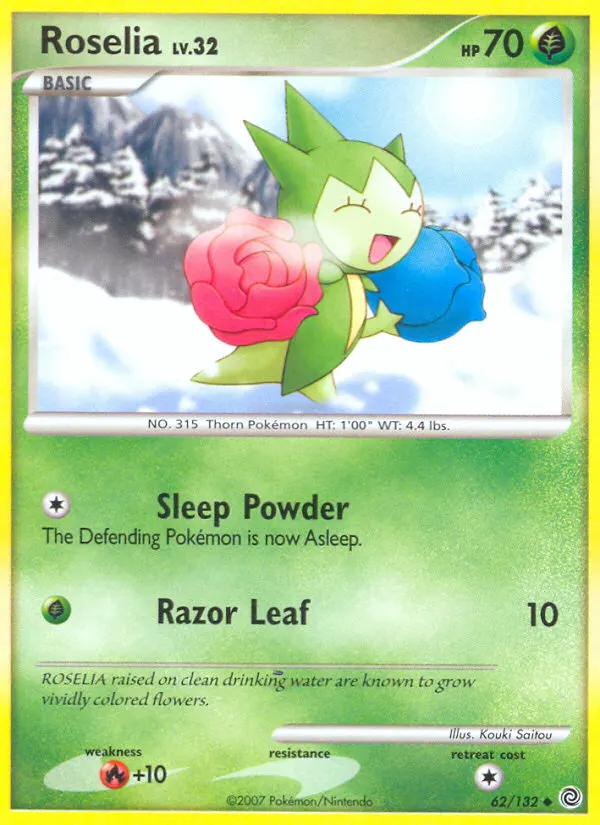 Roselia — Rätselhafte Wunder 62 German Pokémon card