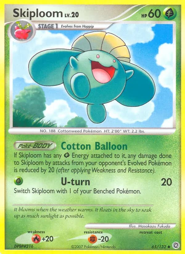 Skiploom — Secret Wonders 65 Pokémon card