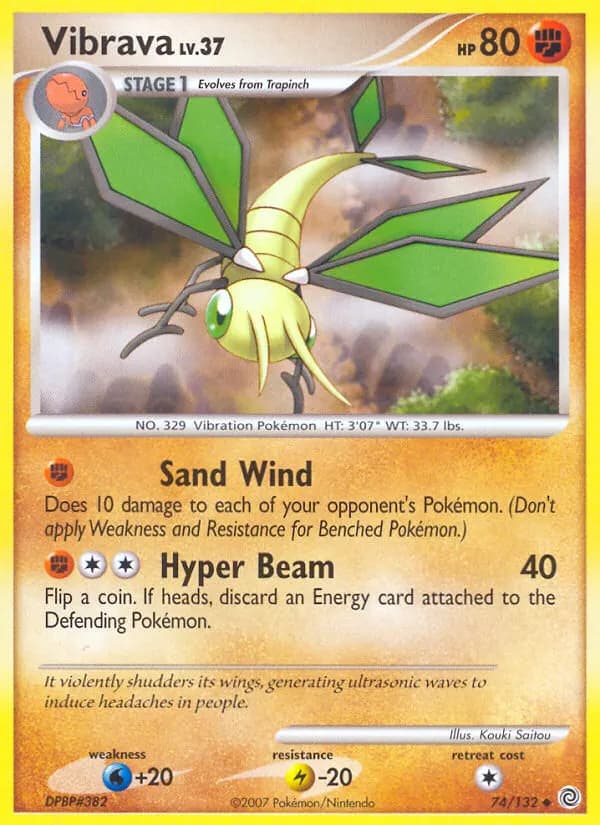 Vibrava — Rätselhafte Wunder 74 German Pokémon card