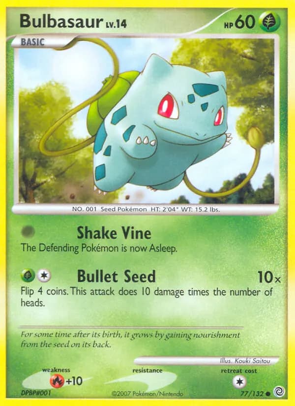 Bulbasaur — Secret Wonders 77 Pokémon card