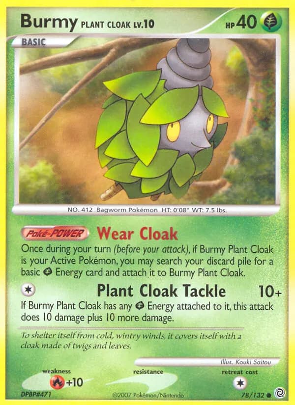 Burmy Plant Cloak — Secret Wonders 78 Pokémon card