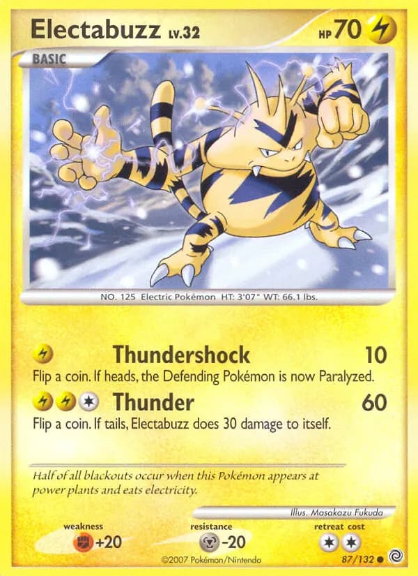Electabuzz — Secret Wonders 87 Pokémon card