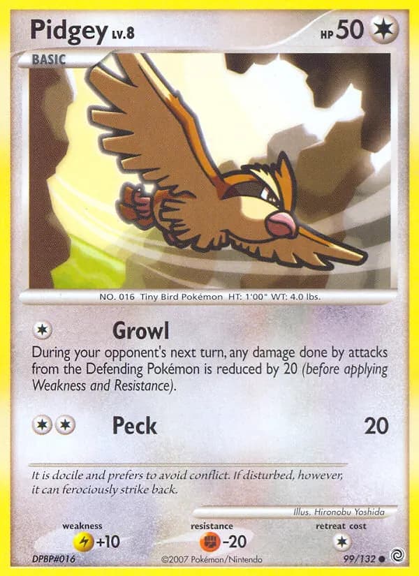 Pidgey — Secret Wonders 99 Pokémon card