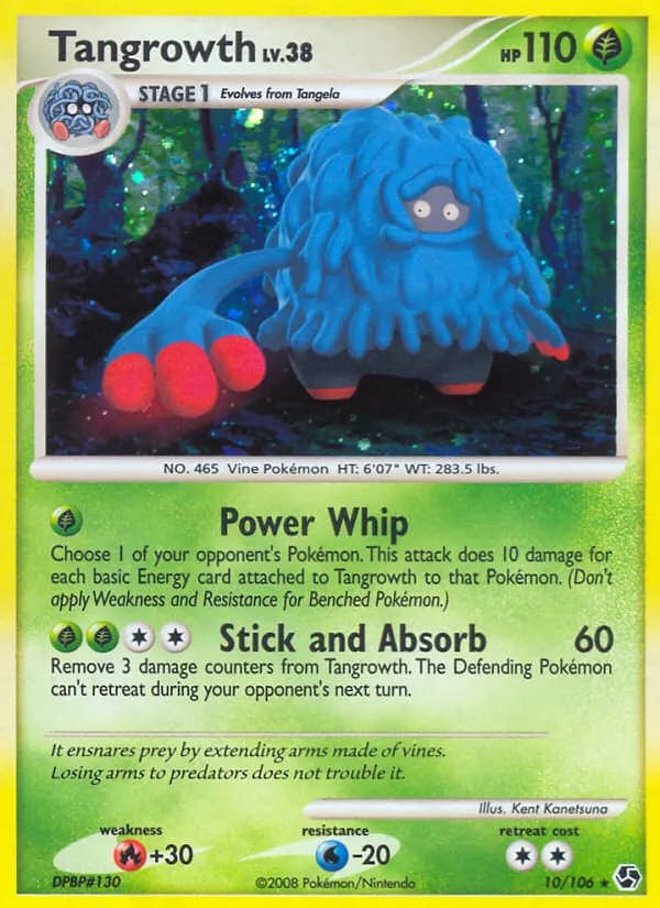 Tangrowth — Great Encounters 10 Pokémon card