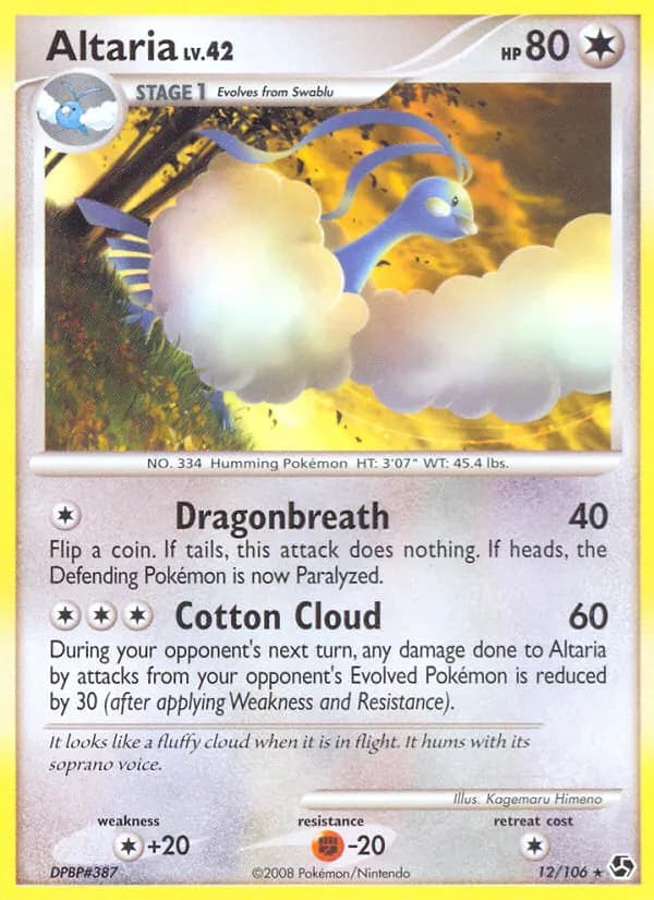 Altaria — Great Encounters 12 Pokémon card