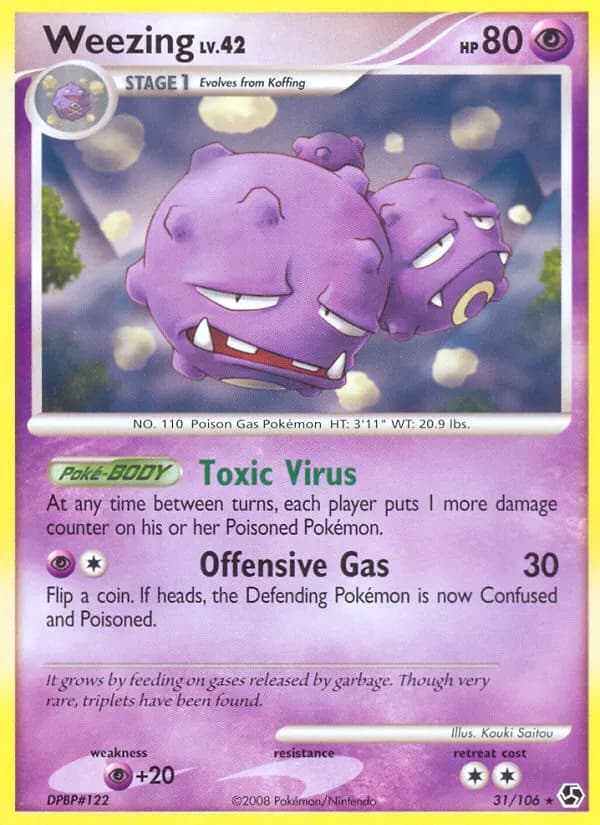 Weezing — Great Encounters 31 Pokémon card