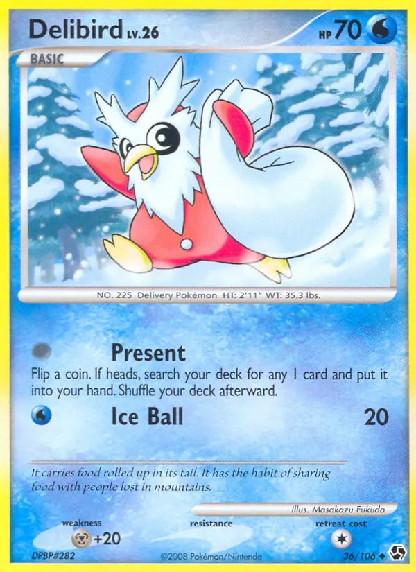 Delibird — Great Encounters 36 Pokémon card