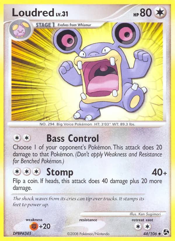 Loudred — Great Encounters 44 Pokémon card