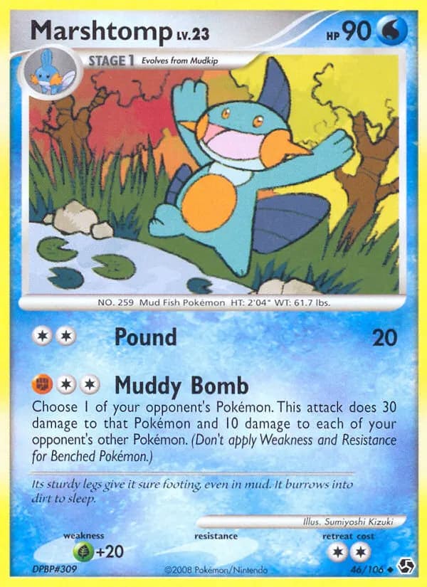 Marshtomp — Great Encounters 46 Pokémon card