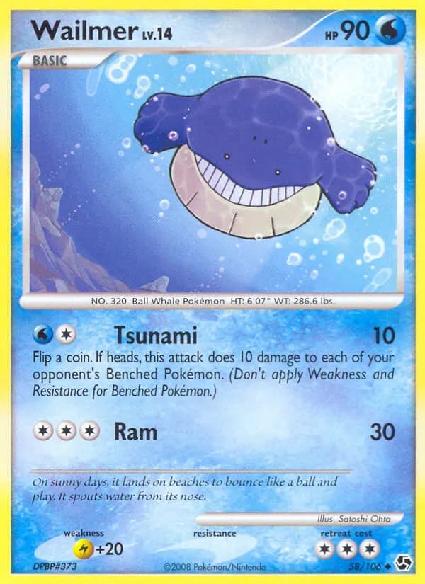 Wailmer — Great Encounters 58 Pokémon card