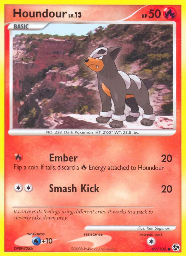 Houndour — Great Encounters 69 Pokémon card