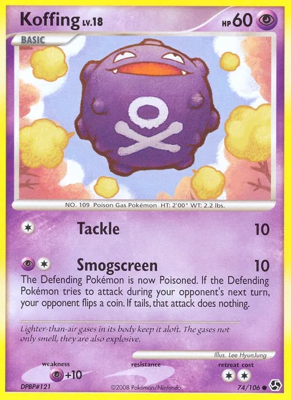 Koffing — Great Encounters 74 Pokémon card