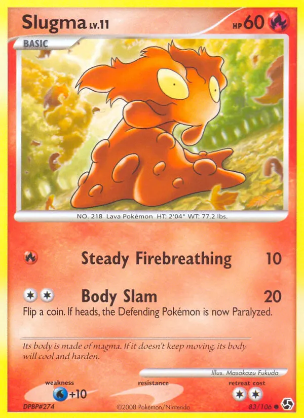 Slugma — Great Encounters 83 Pokémon card